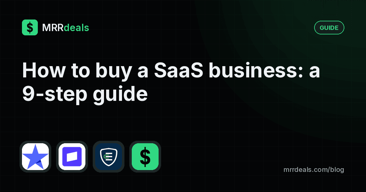How to buy a SaaS business guide cover